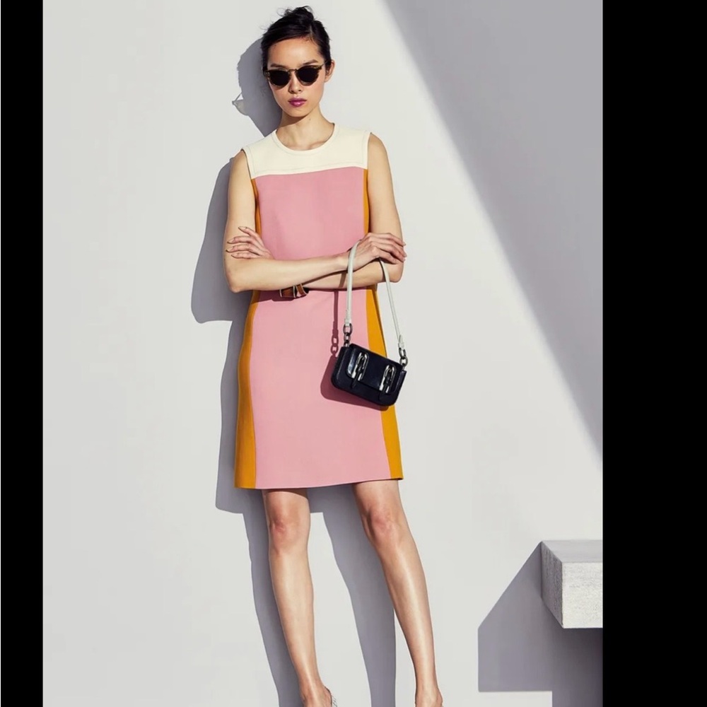 Authentic Bottega Veneta SS17 colorblock Crepe Sheath Dress
